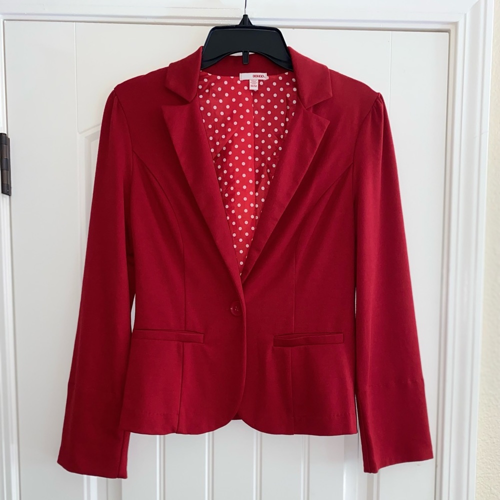 Misses Red Blazer SZ Medium